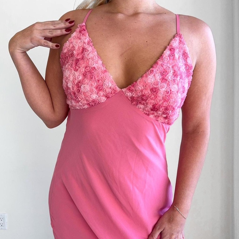 Wild Fable Pink Floral Lace Chemise
